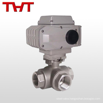 cf8 female thread high platform 3 way ball valve